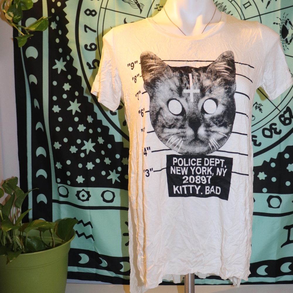 Cute "Bad Kitty" T Shirt